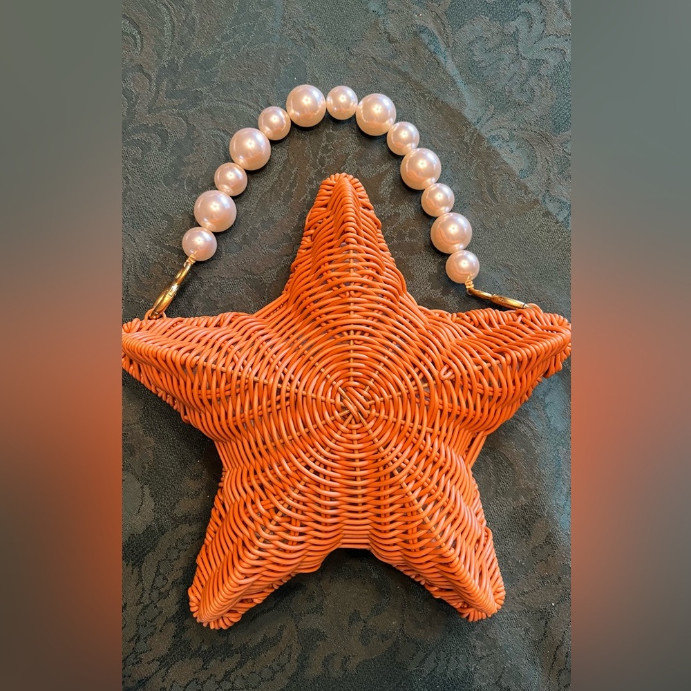 Rare starfish purse with pearl handle